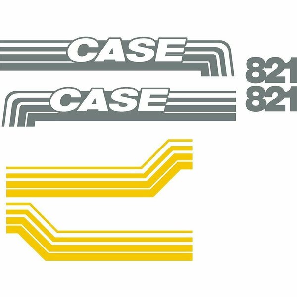 Aftermarket New Fits Case Wheel Loader 821 Decal Set CASE821DECALSET